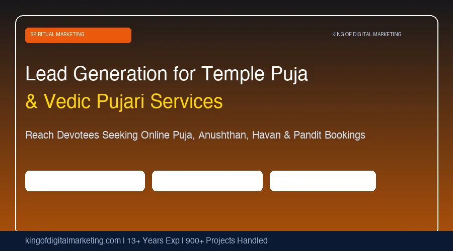 Lead Generation Services for Temple Puja and Pujari Business